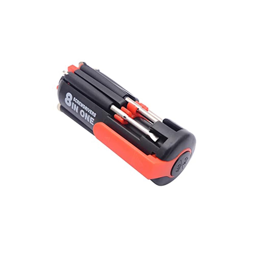 TopHomer 8-in-1 Schraubendreher-Set Mit LED-Taschenlampe | Magnetisch, CRV-Stahl, Für Heimwerker & Elektronik