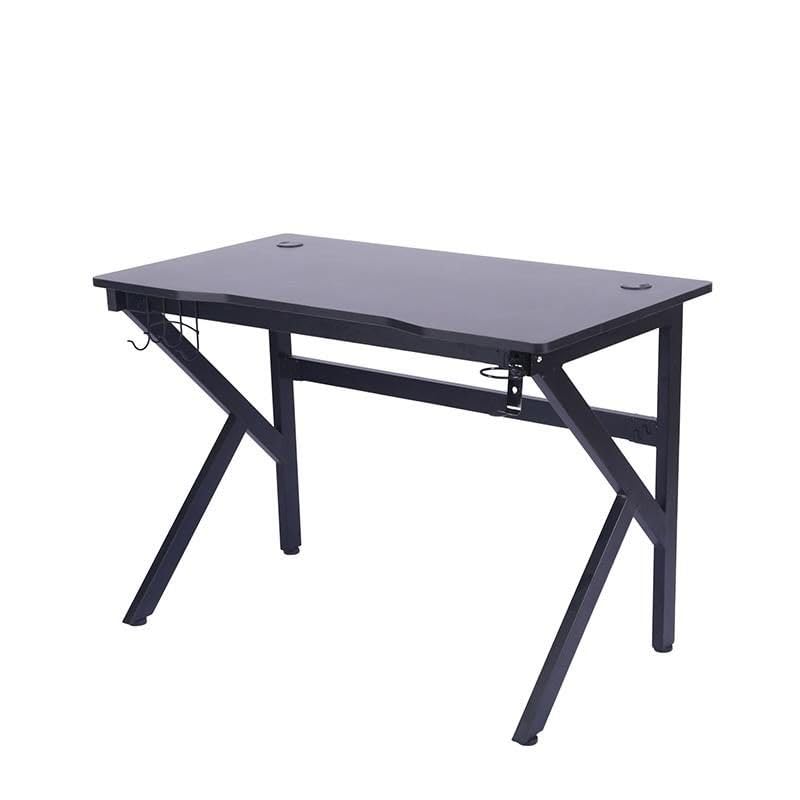 Scrivania per gamer, 110 x 60 x 75 cm, scrivania per computer con passacavi, portabicchieri e supporto per cuffie