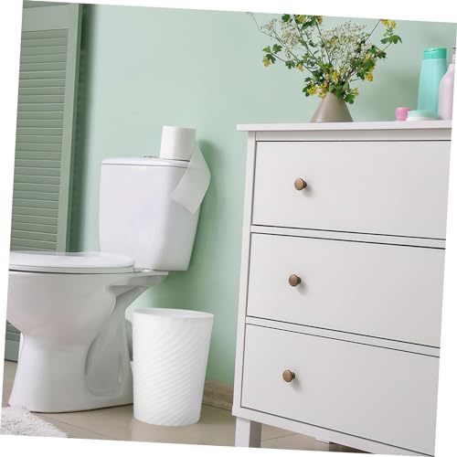 Caneca de basura rectangular de plástico 12L blanca miniatura 5