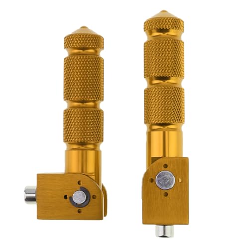 Windance Estriberas antideslizantes M8 de 8 mm para motocicleta, pedales antideslizantes para Honda, Kawasaki, Yamaha, Ducati, Suzuki, BMW, motocicleta, scooters, bicicleta eléctrica (dorado)