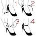 Reutilizable Correas ShooStraps desmontables cinturones Zapato Poseedor para zapatos, tacones altos &...