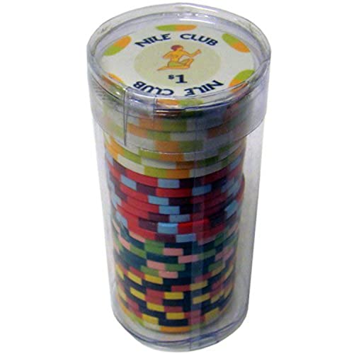 Brybelly Lot Of 10 Clear Plastic Poker Chip Tubes - Each Holds 25 Standard Poker Chips #TOP3