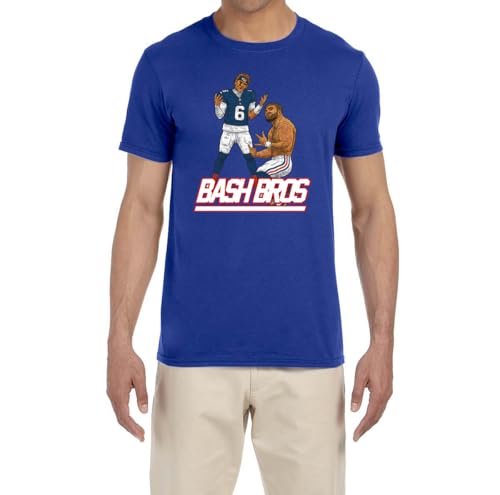 Blue New York Jaxson Dart and Cam Skattebo Logo T-Shirt Adult Small