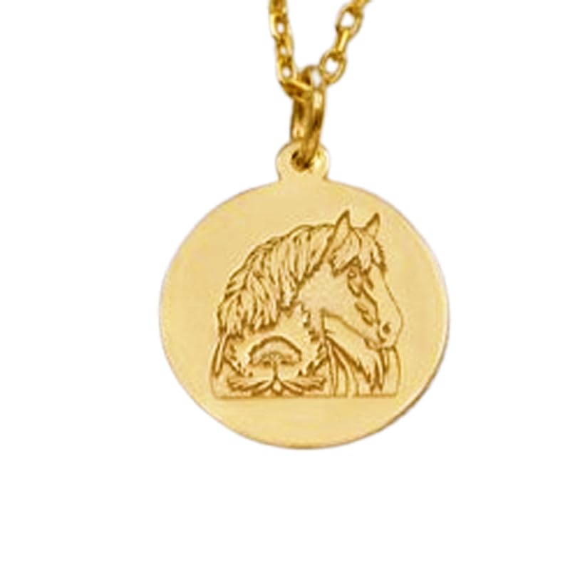 Collier tête de cheval gravé LKBEADS, le cadeau idéal en argent 925