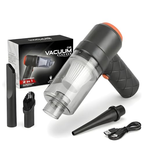 Image of Portable Car Vacuum Cleaner with Blower, 2 in 1 Cordless Wireless Vacuum Cleaner for Car & Home, Handheld Mini Vacuum Cleaner for Dust, Powerful Portable Cleaning Machine