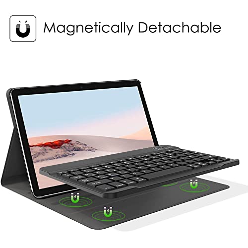 Nanhent Keyboard Case with Screen Protector for Surface Go 4 /Surface Go 3 / Surface Go 2 / Surface Go Tablet, Magnetic Detachable Wireless Keyboard with Premium PU Cover + Tempered Glass by Nanhent - Used condition - Image 3