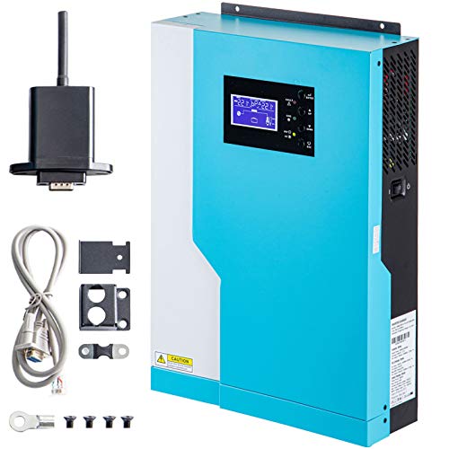 VEVOR Hybrid Solar Inverter 5500W Pure Sine Wave Inverter 48VDC Input to 230VAC Output Multi-Function Off-Grid Solar Inverter No Need Battery All in One Inverter W/ 100A MPPT Solar Charger Controller