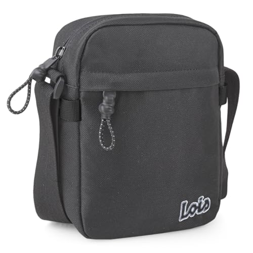 Lois - Bandoleras Hombre - Bolso Hombre Bandolera Ajustable - Bandolera Hombre Poliéster - Bolso Bandolera Hombre. Bolso de Hombre Pequeño., Negro