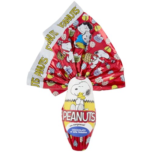 Walcor Uovo di Pasqua PEANUTS di cioccolato finissimo al latte con sorpresa all'interno da 240 grammi - Pasqua 2024 - CoCoCiok