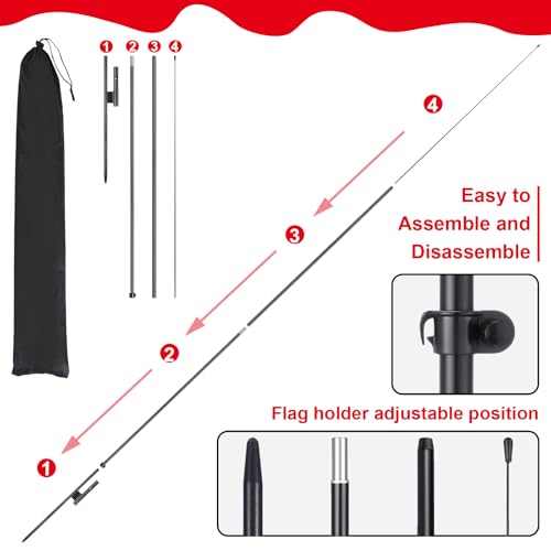 Buryeah 3 Pack 12ft Fresh Produce Farmers Market Feather Flags Banners Advertising Sign Fresh Produce Flag with Flag Pole Ground Stake Portable Bag for Food Advertising Vegetable Business(Red)