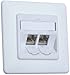 Produktbild Unbekannt Metz Connect Anschlussdose, Cat.6A TN E-DATmod-2UP-rws 2xRJ45,UP,rws Kommunikationsanschlussdose Kupfer 4250184116912