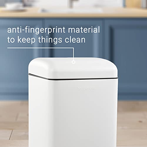 Happimess Hpm1007A Betty Retro 8-Gallon Step-Open Garbage Can With Soft Close Step, White #TOP4