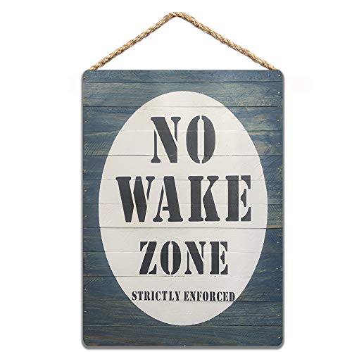 No Wake Zone Strictly Enforced �u���[&�z���C�g �u���L�Ŕ� �n���h���C�h ���� 8x12�C���`