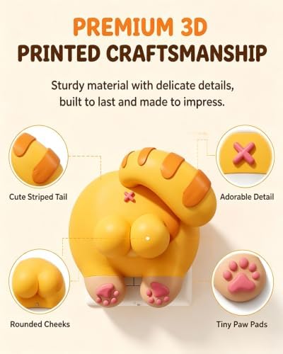 Cat Butt Light Switch Cover 3D Double Rocker Wall Plate，1PC - 3