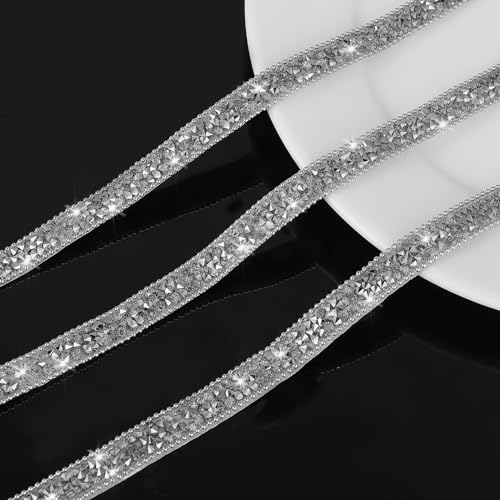 Yolev YOLEV-523505_1 3 Yards Self Adhesive Rhinestone Strips Diamond Bling Crystal Rhinestone Ribbon Sticker, Diy For Crafting, Cake Decorating And Fabric thumb #2