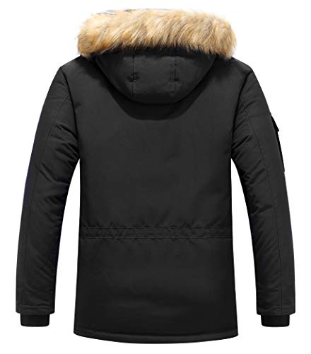 Mens Winter Jackets Fur Hooded Puffer Jacket Outwear Casual Outdoor Coats Jacket Thicken Warm Windproof Parka4