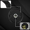 AUTOZENSATION JDM Black Leather, Universal 320Mm Racing Steering Wheel