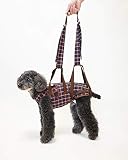 アシスタントバンド (Assistantband) 紺茶チェック 犬の介護用胴輪 歩行補助ハーネス (持ち手1+1, 胴回り40-45 (補助持ち手付き)) アシスタントバンド (Assistantband) 紺茶チェック 犬の介護用胴輪 歩行補助ハーネス (持ち手1+1, 胴回り40-45 (補助持ち手付き))