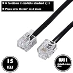 Ubramac-15ft-Phone-Telephone-Extension-Cord-Cable-Line-Wire-with-Standard-RJ11-6P4C-Plugs-for-Landline-Telephone