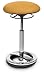Produktbild Topstar Sitness High Bob, ergonomische Stehhilfe, Arbeitshocker, Fitnesshocker, Standfußring Alu poliert, Sitzhöhe 49-70cm, Stoffbezug, gelb