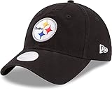 New Era Women's NFL Core Classic 9TWENTY Adjustable Hat Cap One Size Fits All (Pittsburgh Steelers Black)