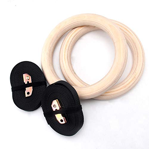 MorNon 2 Piezas Anillos De Gimnasia De Madera Anillos De Gimnasia Anillos De Gimnasia De Madera Anillos Anillos Deportivos Anillo De Fitness