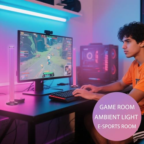 Barras de luz LED RGB 16.5 pulg pack 2 para gaming miniatura 5