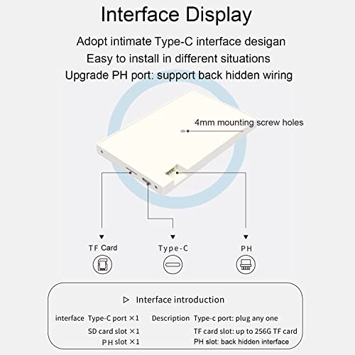 WOWNOVA 5" Computer Temp Monitor, Dynamic Theme Supported, ARGB PC Case Sensor Panel, IPS Type-C USB Mini Secondary Screen, CPU RAM HDD Data Monitor (White) by WOWNOVA - Used condition - Image 4