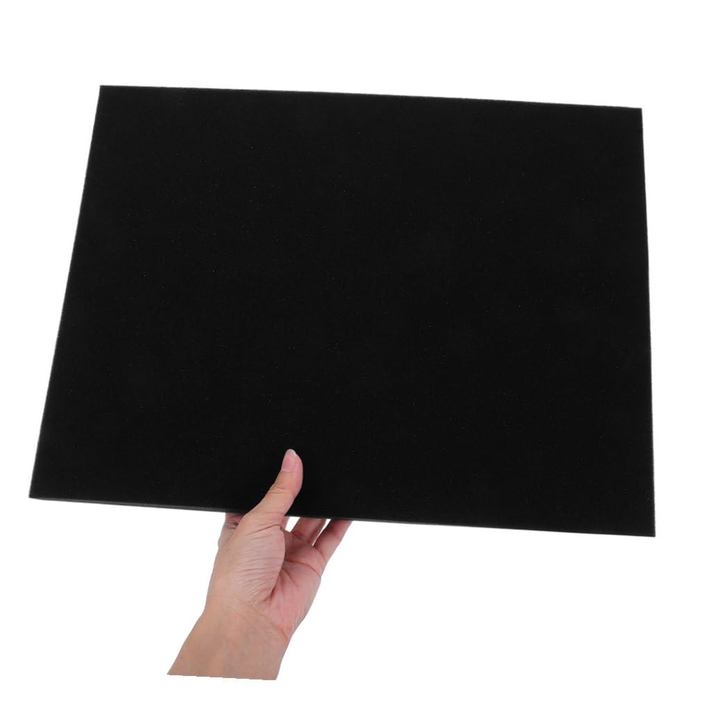 Mobestech 4pcs Plaques de Mousse Polyuréthane Noire Protectrice pour Emballage, Rembourrage D'expédition Haute Densité, Protection Précise pour Colis et Envois Postaux