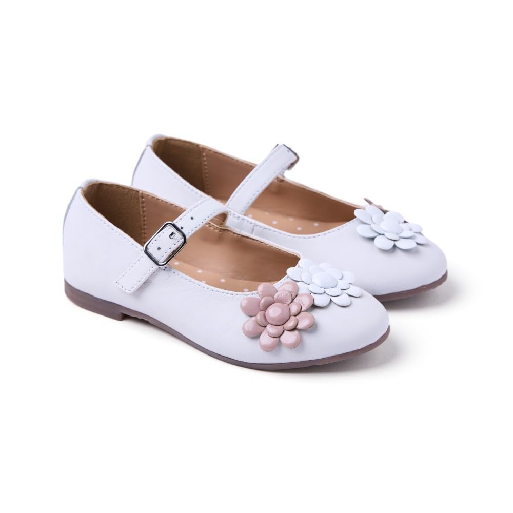 GIOSEPPO Oldeani Mary Jane Flat, White, 4 UK
