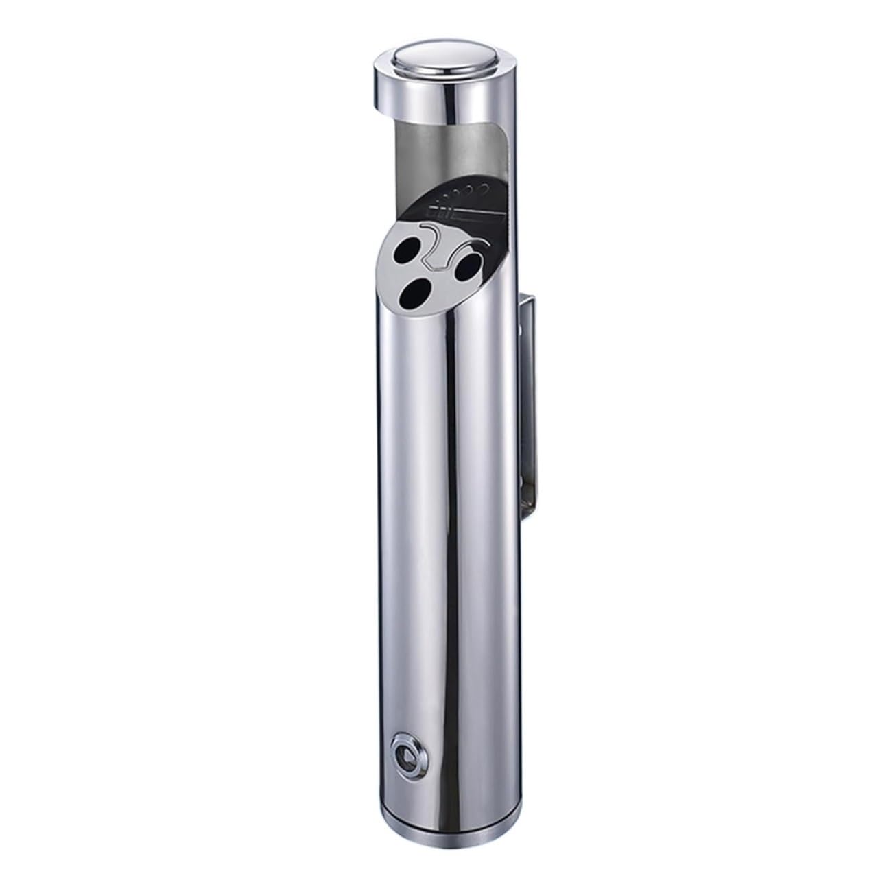 ashtray， Commercial Ashtray Wall Mounted for Outdoor Stainless Steel Cylinder Public Cigarette Ash Bin Lockable - Disposal Tower for Station Garden