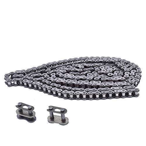 Image of findmall 40 Roller Chain 10 Feet with 2 Connecting Links Fit for Go Kart and Mini Bike