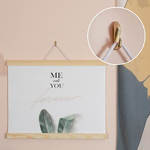 Image of Push Pin Picture Hooks Push Pin Hanger Picture Hanging Nails for Home Office Fabric Wall Wooden,15 Pack (Gold)