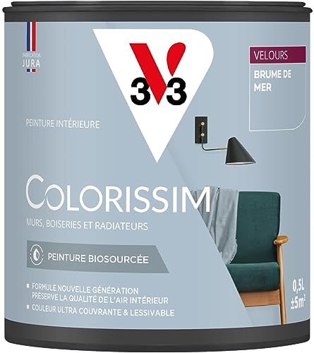 V33 Peinture multi-supports Colorissim® Brume de mer Velours 0,5L