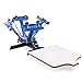 Produktbild BuoQua Screen Printing Machine 4 Farbe 1 Station Siebdruckmaschine Single Rotary Siebdruck für DIY Shirt Metall Papier Glas usw.(4 Farbe 1 Station)