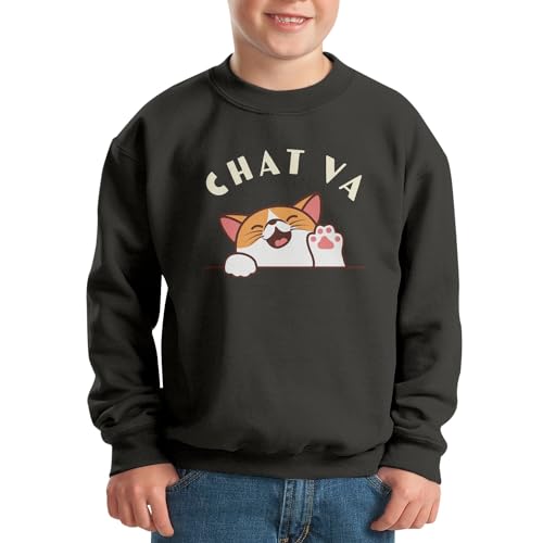 Sweatshirt enfant chat va chaton, l'idée cadeau d'anniversaire parfaite