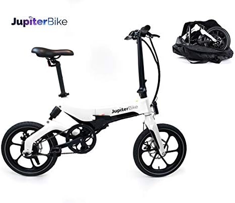Jupiter Bike Discovery Lightweight Folding Electric Bike with E-Bike Carrying Bag Magnesium-Alloy Frame Lithium-ion Battery 36V/250W Hub Motor Dual Disc Brakes