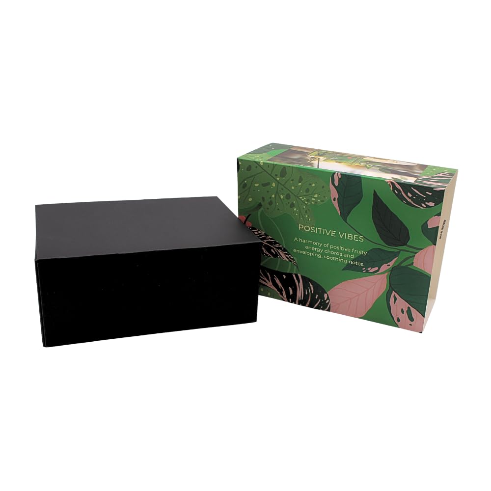Hochwertiges Geschenk aus Duftkerze und Diffuser, fertiges Geschenk für Frauen, Mitarbeitergeschenkset, Geschenkset für Frauen Positive Vibes, Kerzengeschenk hochwertig, L/B/H 23 x 17 x 10 cm,