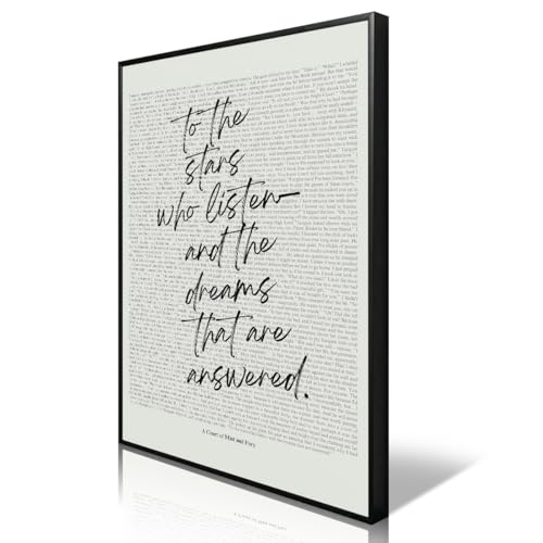 Sarah J Maas Books Canvas Wall Art, To The Stars Quote Court of Mist and Fury Aesthetic Poster...