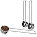 COM-FOUR® 3x Kaffeemaßlöffel aus rostfreiem Edelstahl - Dosierlöffel für Tee, Kaffee, Cappuccino, Kakao und Espresso - Messlöffel mit Drahtgriff, einfache Dosierung