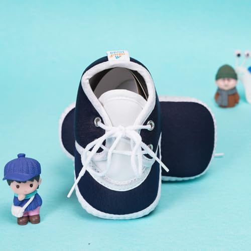 Image of Neska Moda 6 To 12 Months Baby Boys & Baby Girls Cotton Lace Booties