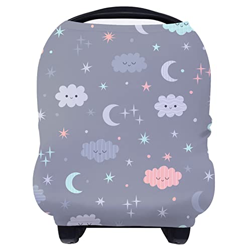 Image of Yoofoss Nursing Cover Breastfeeding Scarf - Baby Car Seat Covers, Infant Stroller Cover, Strechy Carseat Canopy for Boys and Girls