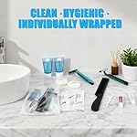 10 Pack Travel Hygiene Kits, 8-in-1 Personal Toiletry Kit -Toothbrush, Toothpaste, Comb, Flossers, Shampoo, Soap, Razor & Shaving Cream, Individually Packed for Travel, Guest Rooms,Vacation Rentals - Image 5