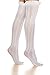 Benefeet Sox Thigh High Socks for Women with Bow Ruffle Mesh Fishnet Long Knee High Stockings Girls Cute Sexy Frilly Sheer Hollow Out See Through Lolita Stockings, White