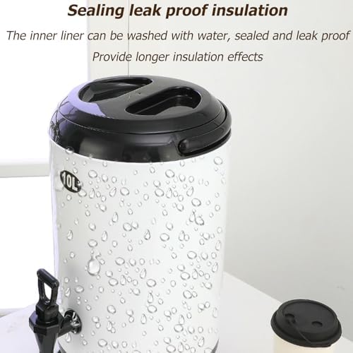 Stainless Steel Insulated Beverage Dispenser - Thermal Hot & Cold Coffee Carafe, Tea & Water Jug, Juice Container - Outdoor Water Jug for Camping, Parties & Sports Activities