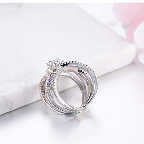 Anello Infinito Donna In Argento 925 Con Zirconi Bianchi: Un Gioiello Simbolo Di Amore Eterno. Disponibile Nelle Misure 6-10, Regalo Perfetto.