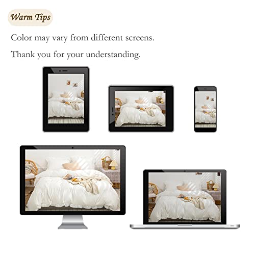 Merryword White Boho Bedding Set Twin White Duvet Cover Set Shabby Chic Ruffled Fringe Soft Farmhouse Comforter Cover Set With 1 Pillow Sham (Twin, White) #TOP5