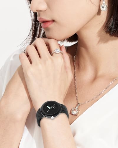 SimpleThings Plecione opaski na nadgarstek do Google Pixel Watch 3 4(41mm)/2/1, regulowana, oddychająca, sportowa nylonowa opasanka na nadgarstek dla Pixel Watch, dla mężczyzn i kobiet, 4 3(45mm