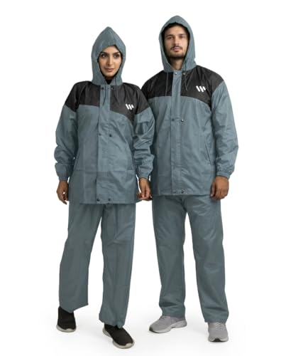Image of Ranger Unisex 1 Set Rain Suit with Hooded Jacket & Trouser | TPU Coated Bike Riding Wear with Seam Sealed Protection