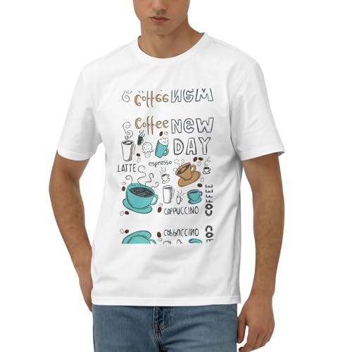 T-shirt homme coupe moderne manches courtes doux extensible Delicious Coffee